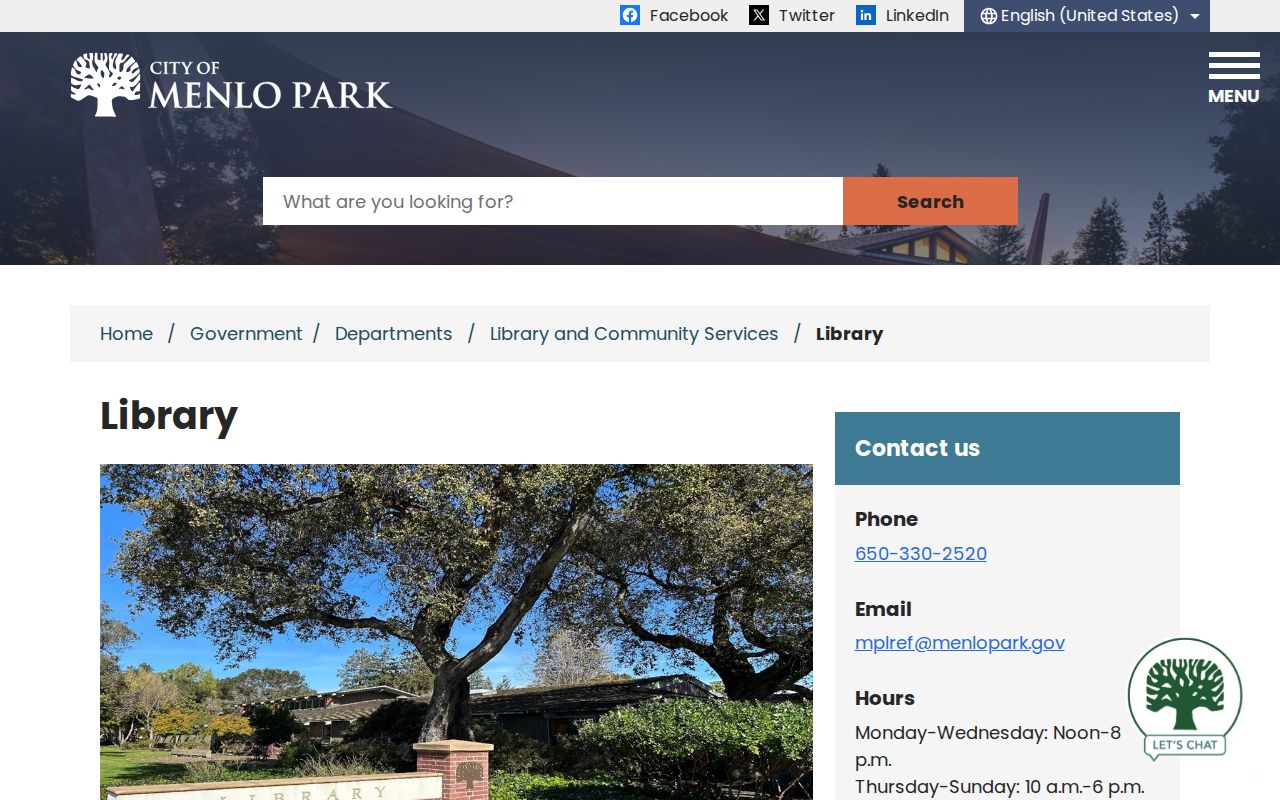 Menlo Park Library city directory and local-history research resources