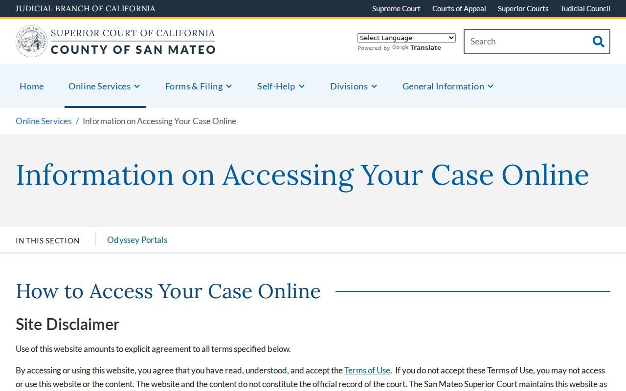 Menlo Park residents directory reference to San Mateo Superior Court case access