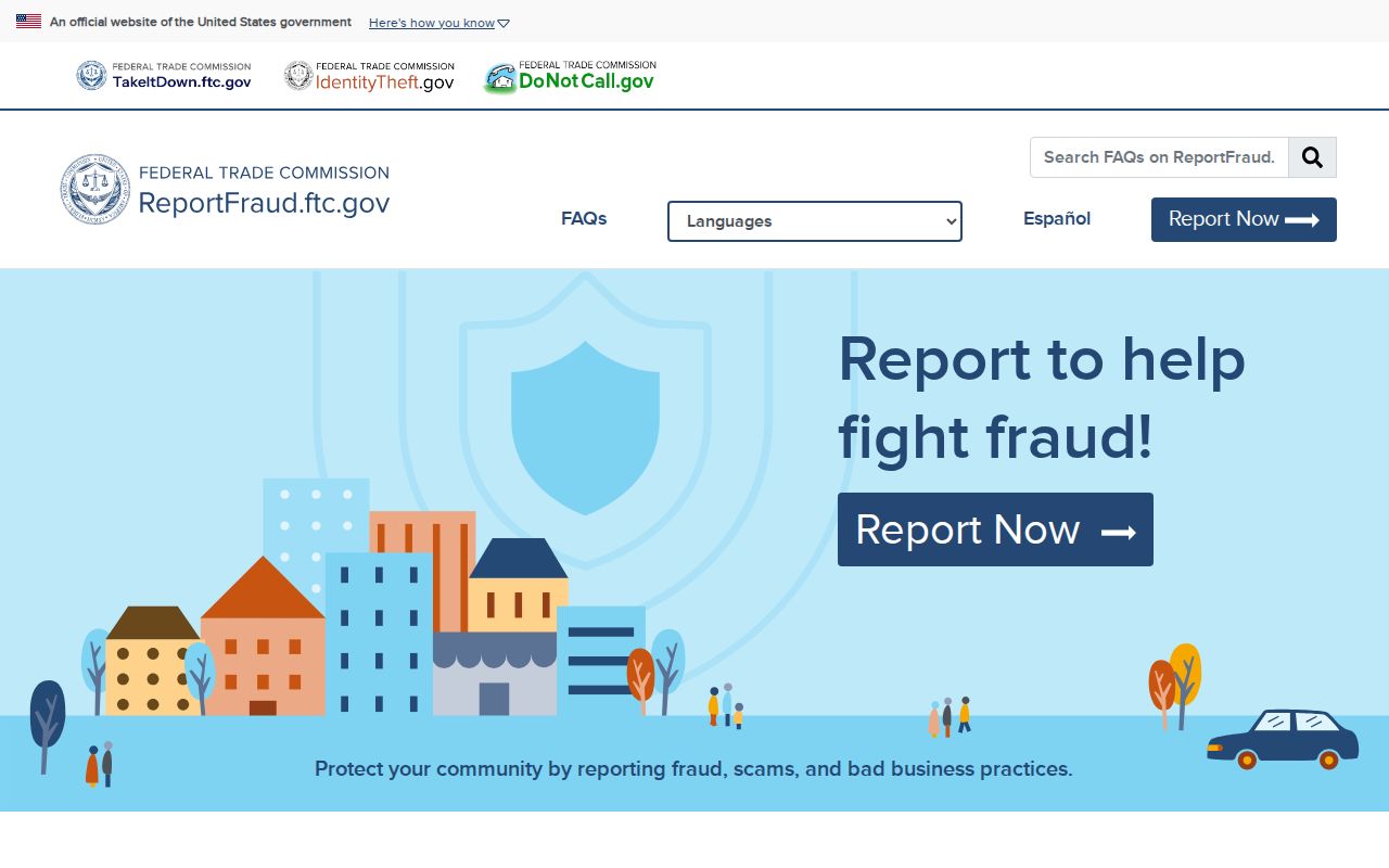 FTC fraud reporting portal for Menlo Park neighbor lookup scams